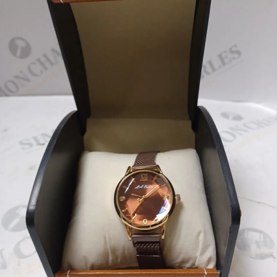 LADIES LA BANUS WATCH – CHAIN LINK METAL STRAP – MAGNETIC CLASP