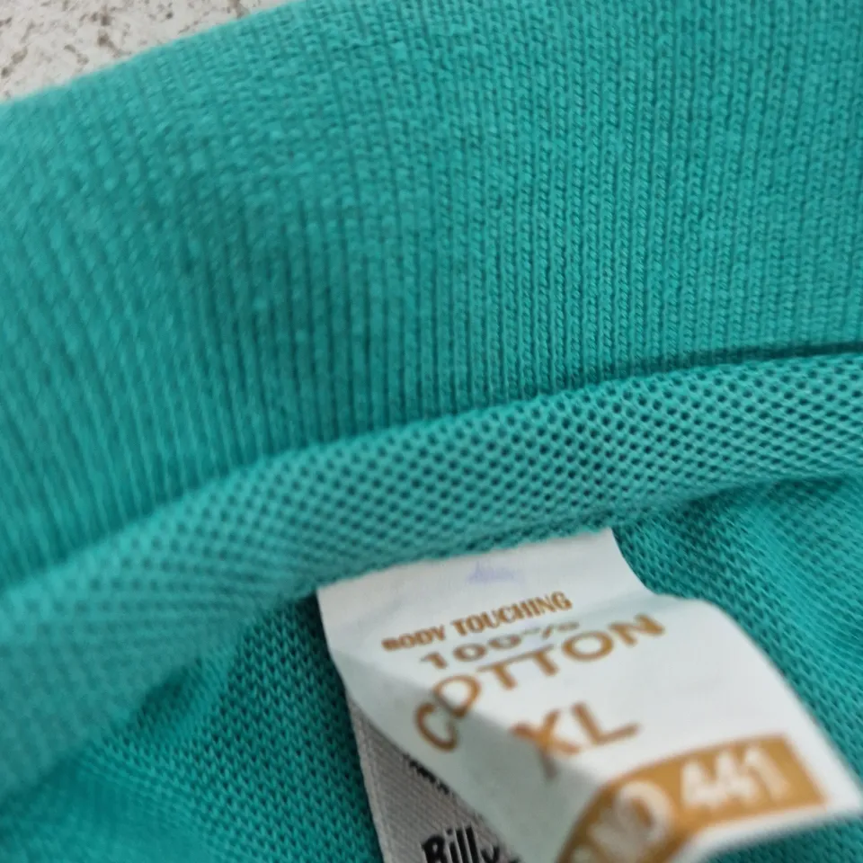 BILLY BUDDHA POLO SHIRT – TURQUOISE – 100% COTTON – SIZE XL