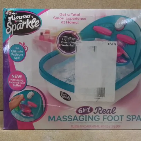 BOXED SHIMMER N SPARKLE 6 IN 1 MASSAGING FOOT SPA