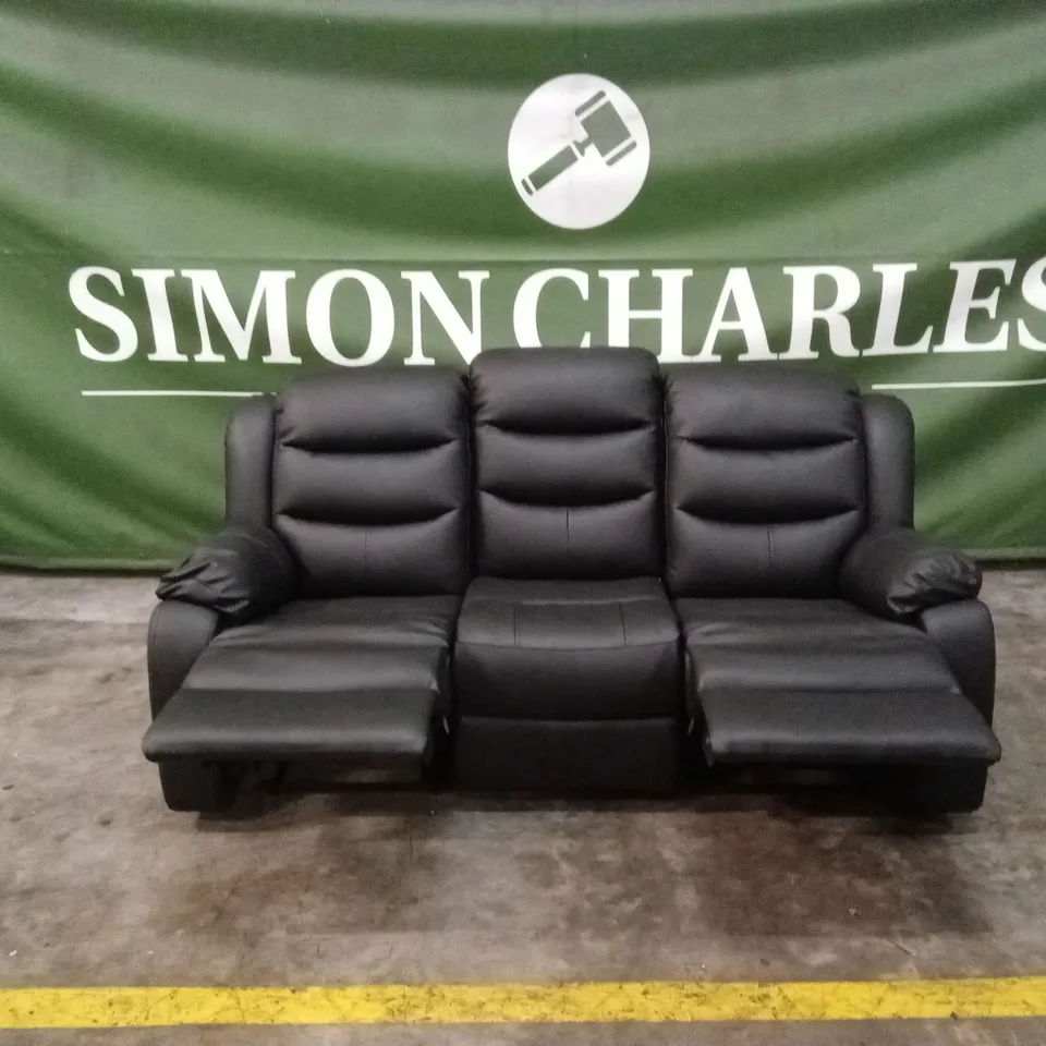 ROTHBURY LUXURY FAUX LEATHER HIGH BACK 3 SEATER MANUAL RECLINER SOFA RRP £729