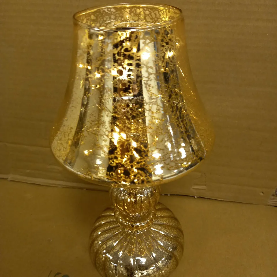 HOME REFLECTIONS PRE-LIT LED MERCURY GLASS LAMP SILVER