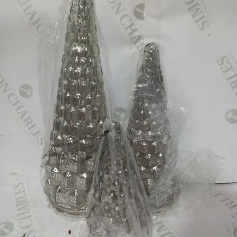 ALISON CORK SET OF MERCURY GLASS TREES