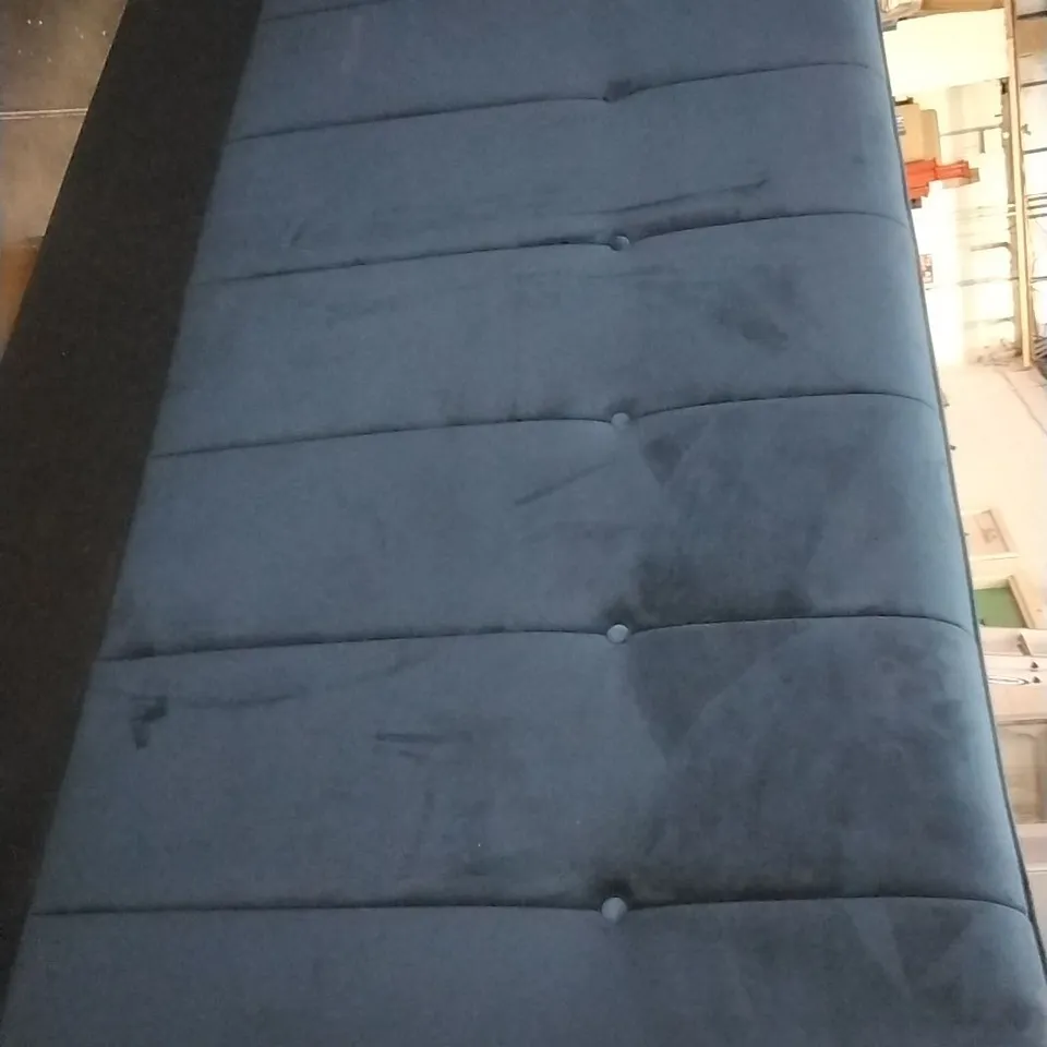 UPHOLSTERED BLUE  HEADBOARD , DOUBLE 