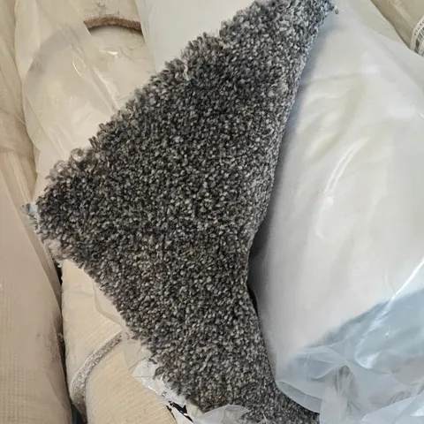 QUALITY BAGGED AND ROLLED THAMES SHADOW PEAK CARPET - APPROXIMATELY LENGTH 3.57M WIDTH 4M 