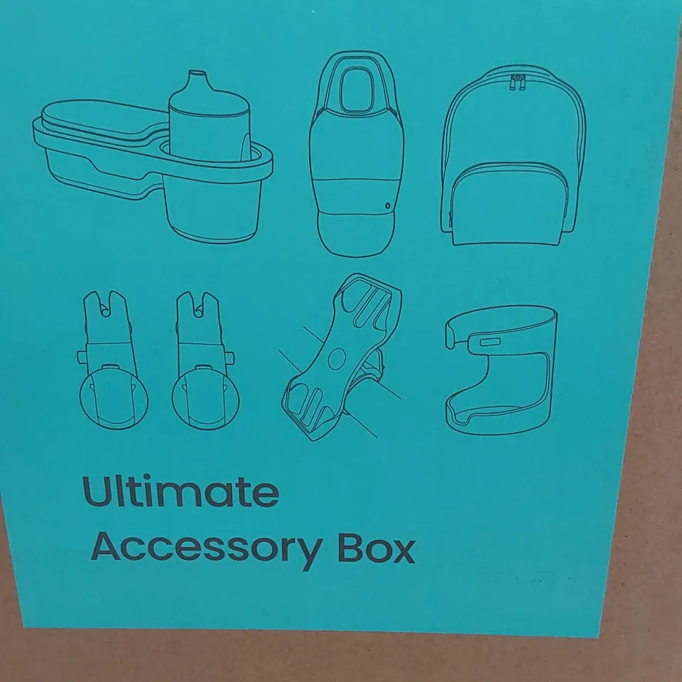 BOXED SILVER CROSS DUNE PRAM SET IN STONE COLOUR - INCLUDES STROLLER, FOLDING CARRY COT & ACCESSORY PACK (3 BOXES)