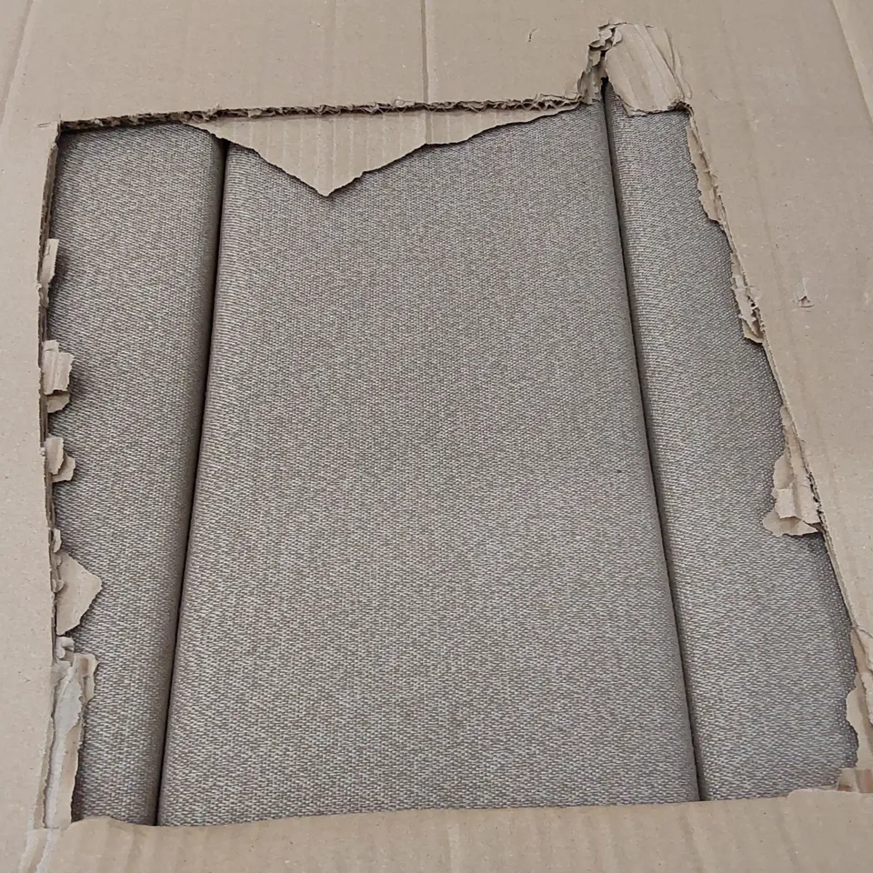 BOXED CHENILLE KING SIZED HEADBOARD IN BEIGE 