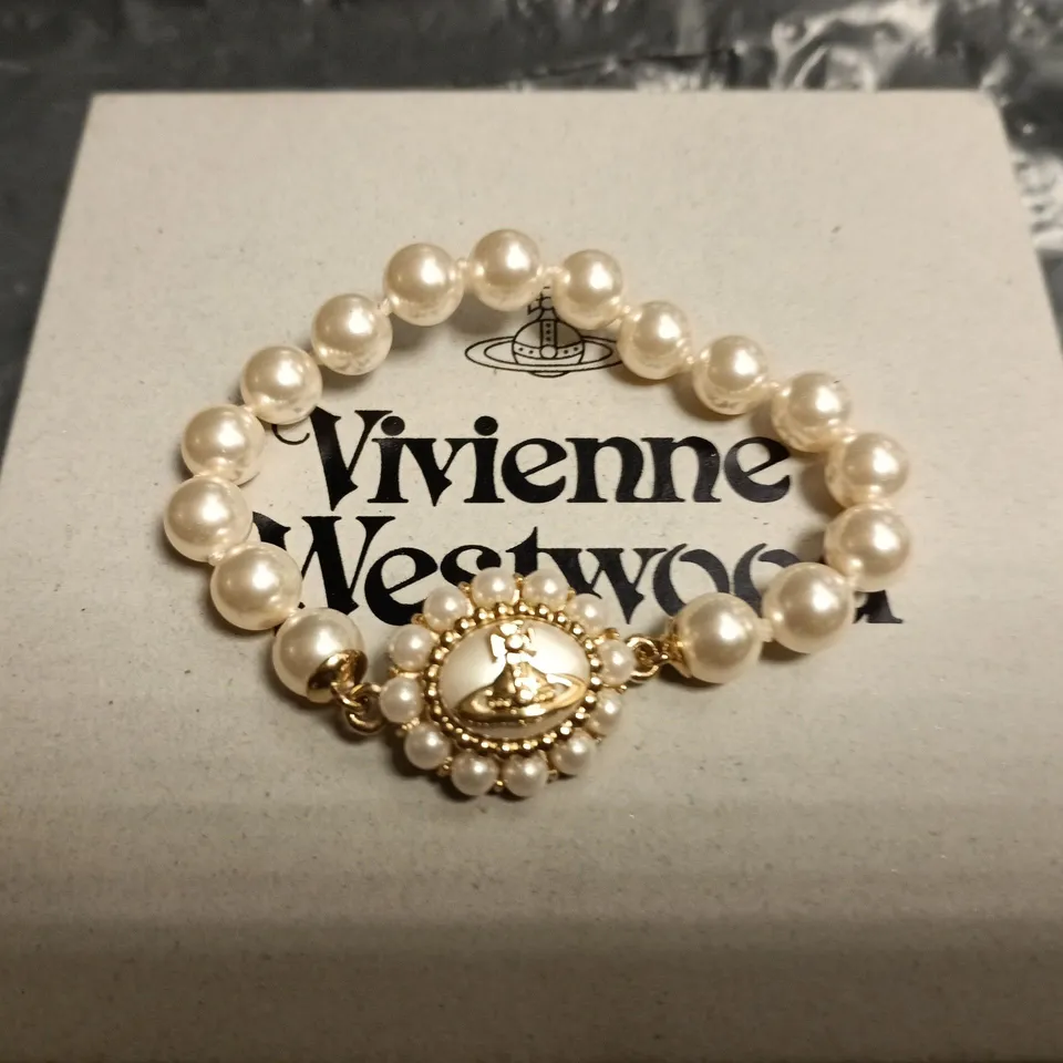 Vivienne Westwood Pearl Bracelet with Orb Charm