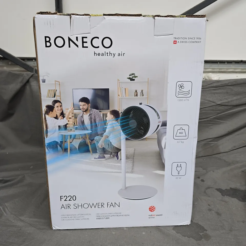 BOXED BONECO HEALTHY AIR F220 AIR SHOWER FAN