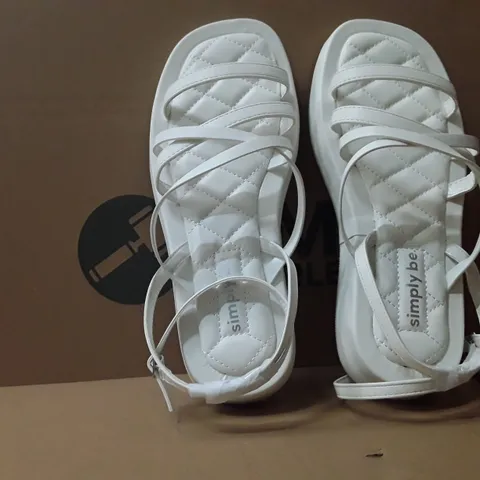 BOXED BRAND NEW SIMPLY BE PHOEBE WIDE SHOES SIZE 8 WHITE COLOUR APPROXIMATELY 6 PAIRS