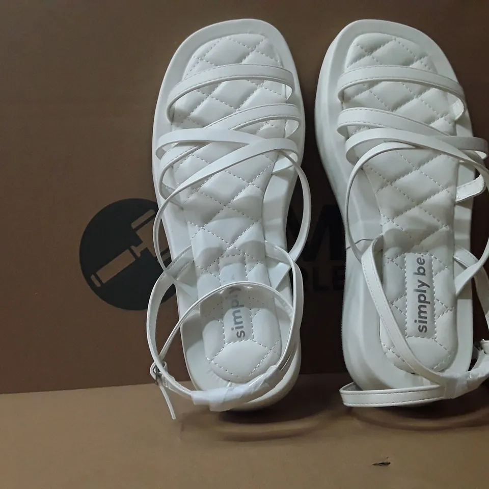 BOXED BRAND NEW SIMPLY BE PHOEBE WIDE SHOES SIZE 8 WHITE COLOUR APPROXIMATELY 6 PAIRS