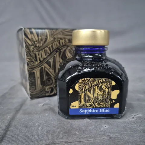DIAMINE FOUNTAIN PEN INK - SAPPHIRE BLUE (80ML)