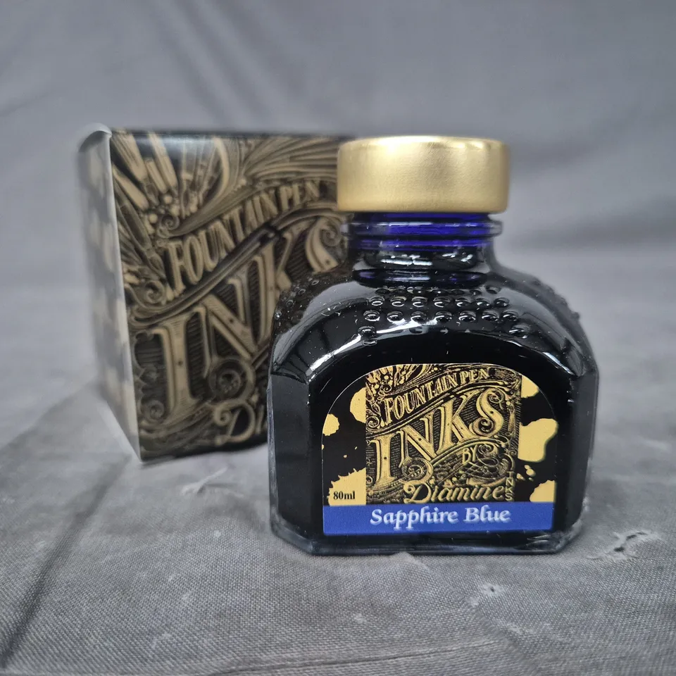 DIAMINE FOUNTAIN PEN INK - SAPPHIRE BLUE (80ML)