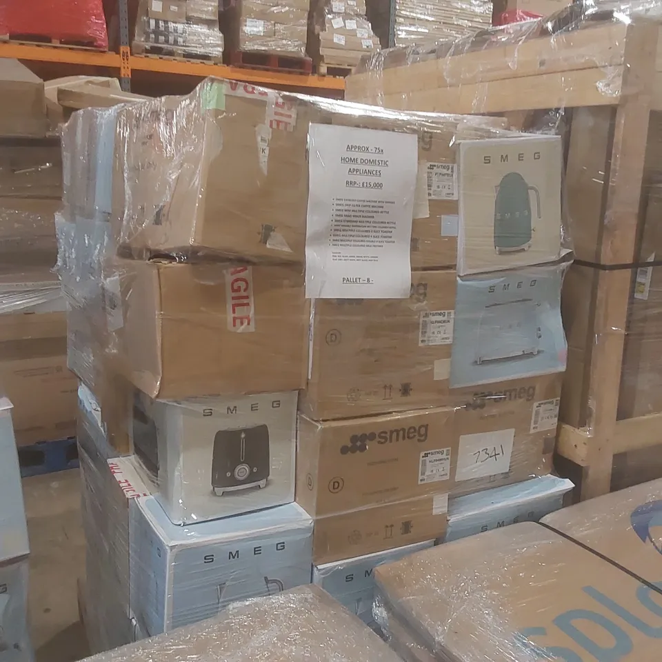 PALLET CONTAINING APPROXIMATELY 75x HOME DOMESTIC APPLIANCES