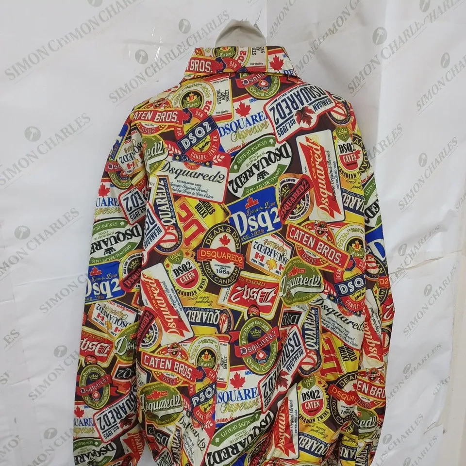 DSQUARED2 BEER PRINT JACKET IN MULTI COLOUR SIZE XL