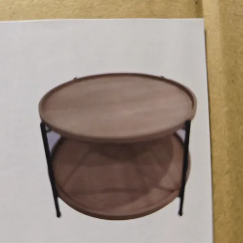 BOXED ROUND COFFEE TABLE 