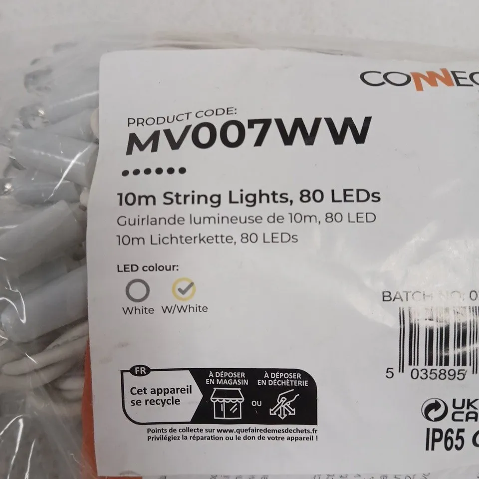 CONNECT PRO MV007WW 10M STRING LIGHTS, 80 LEDS – WARM WHITE