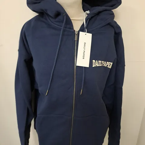 DAILY PAPER NAZAR ZIPPER HOODIE IN NAVY - L