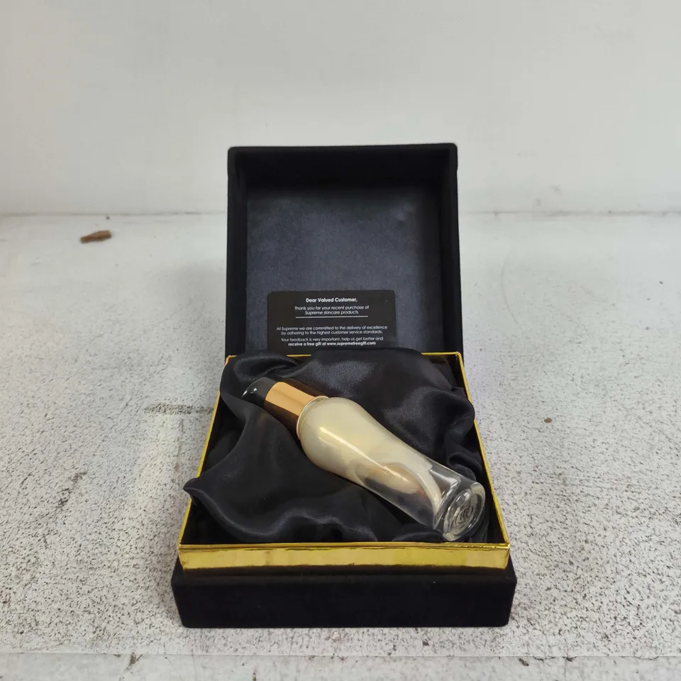 SUPREME BLACK VELVET SKINCARE – BOXED SERUM IN PRESENTATION BOX