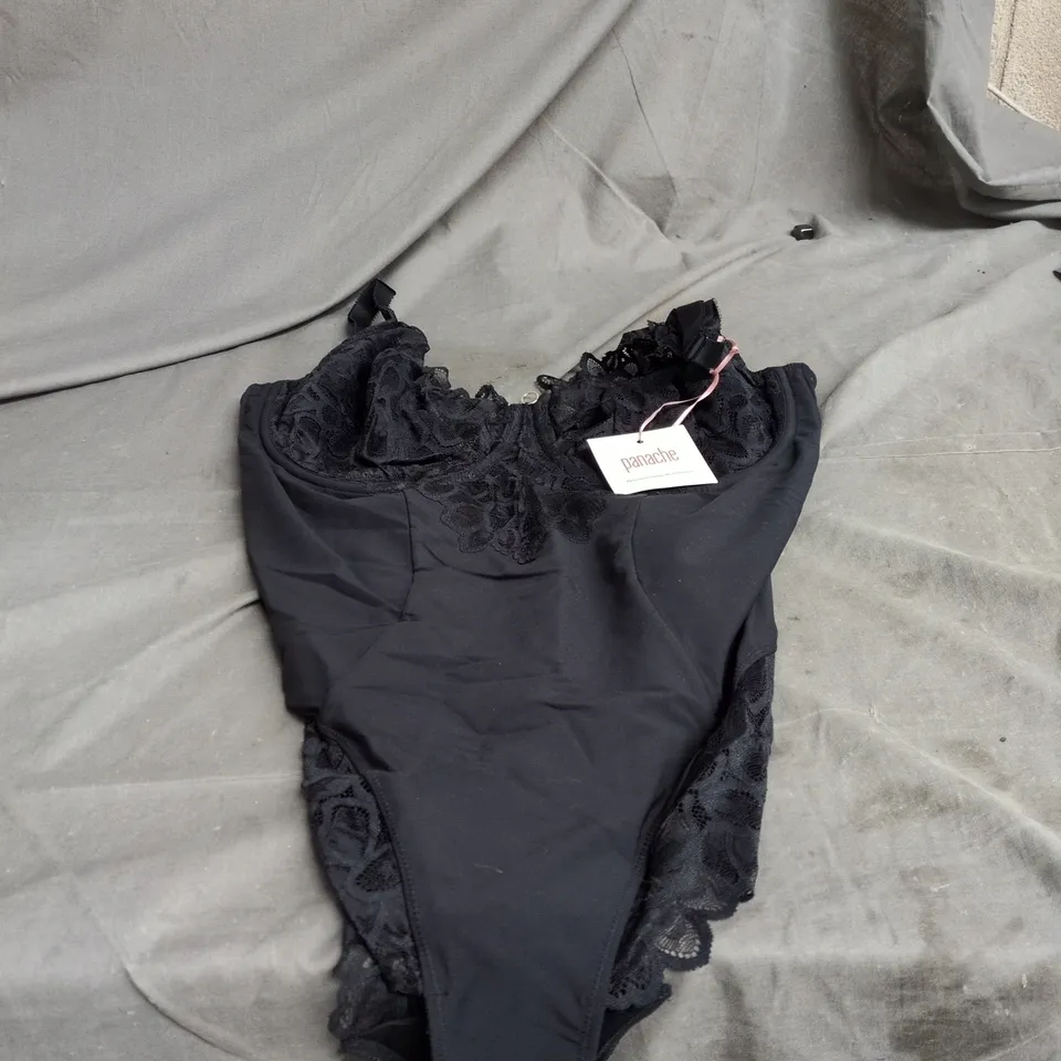 PANACHE ALLURE BODY BLACK LACE BODYSUIT, UK 34H