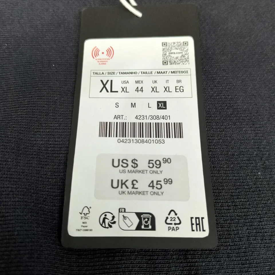 ZARA ATHLETICZ NAVY SWEATSHIRT –  XL