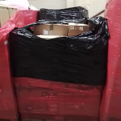 PALLET OF ASSORTED HOUSEHOLD GOODS AND PRODUCTS TO INCLUDE; DEHUMIDIFIERS, HEATERS, BOXED FURNITURE ETC