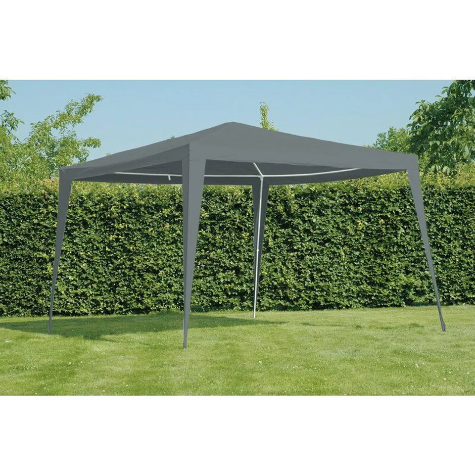 PAVILLION 3M × 3M METAL GAZEBO - GREY