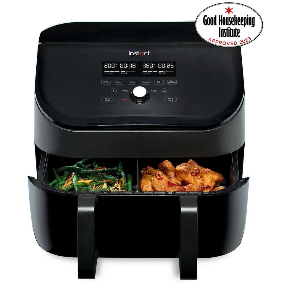 BOXED INSTANT VORTEX 8 IN 1 DUAL AIR FRYER 7.6