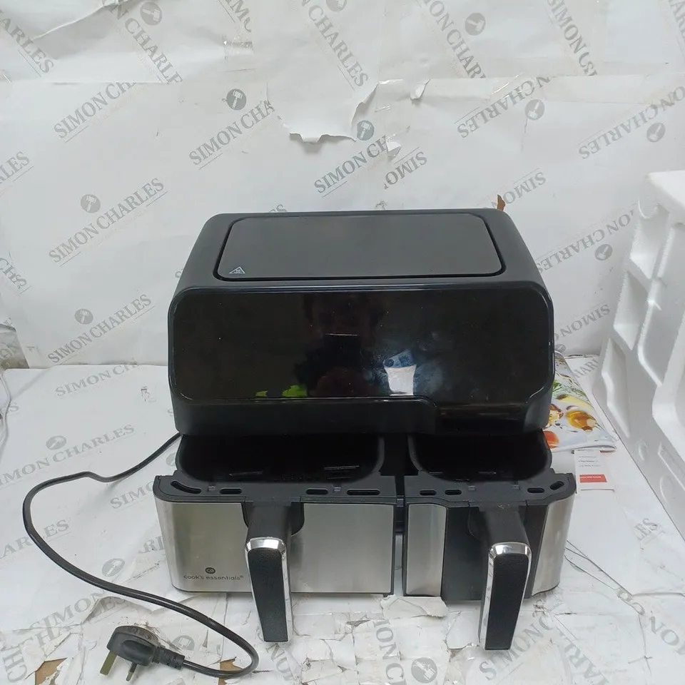 BOXED COOK'S ESSENTIALS 7.7L DUAL AIR FRYER 
