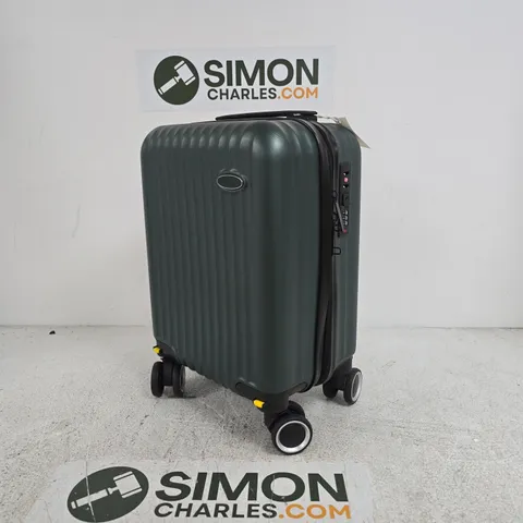 GREEN HARD-SHELL SUITCASE ON WHEELS