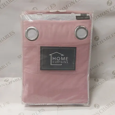 BAGGED CHACRA POLYESTER ROOM DARKENING CURTAIN PAIR - 229 x 229cm