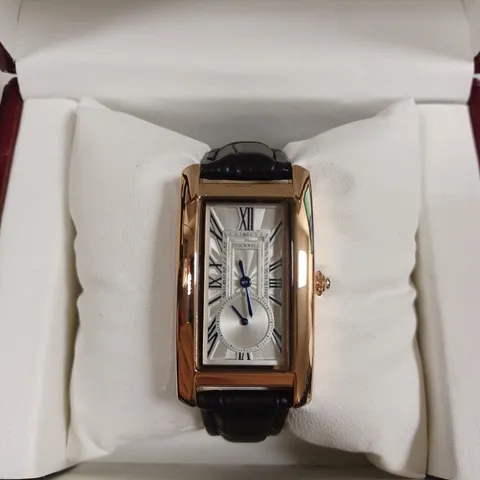 STOCKWELL DOUBLE DIAL BLACK LEATHER STRAP WRISTWATCH