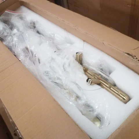 BOXED 9-LIGHT GOLD HANGING PENDANT LAMP