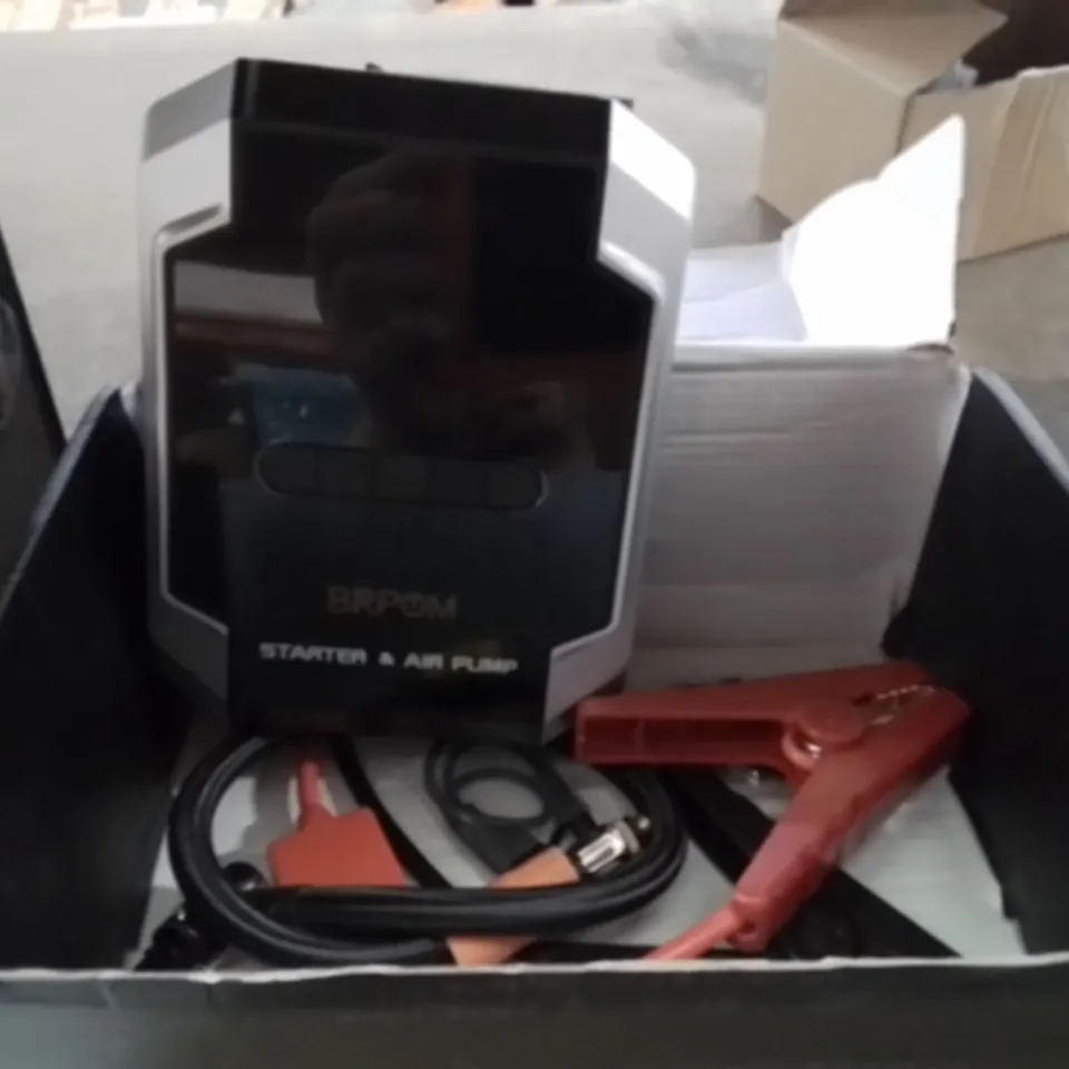 BOXED CAR JUMP STARTER AND PUMP MACHINE