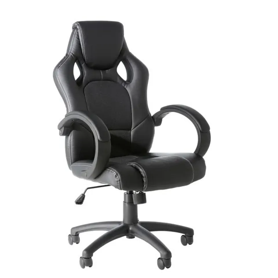 BOXED DAYTONA FAUX LEATHER OFFICE/GAMING CHAIR BLACK - AOC5006BLK