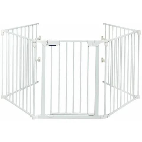 BOXED 5 PANEL BABY SAFETY PLAYPEN FIREPLACE BARRIER GATE ROOM DIVIDER - WHITE (1 BOX)