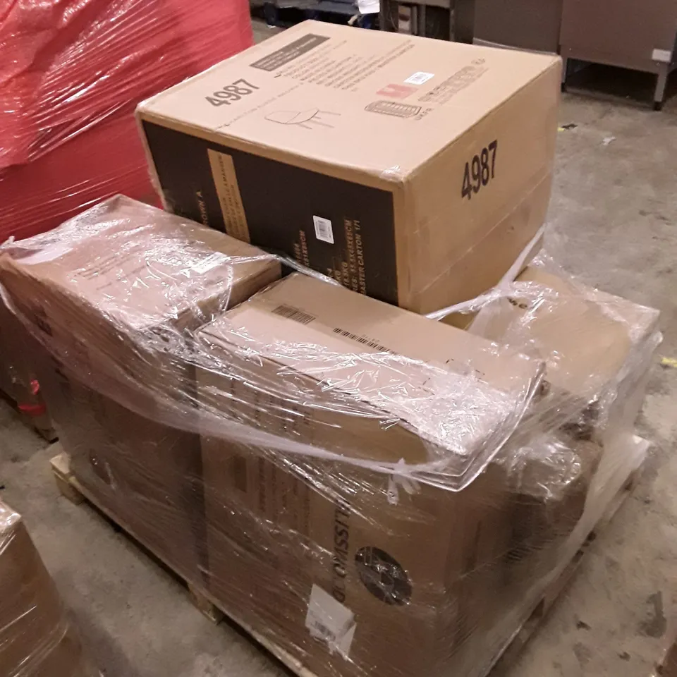 PALLET OF ASSORTED PRODUCTS INCLUDING DINING CHAIR, OFFICE CHAIR, MESH CHAIR