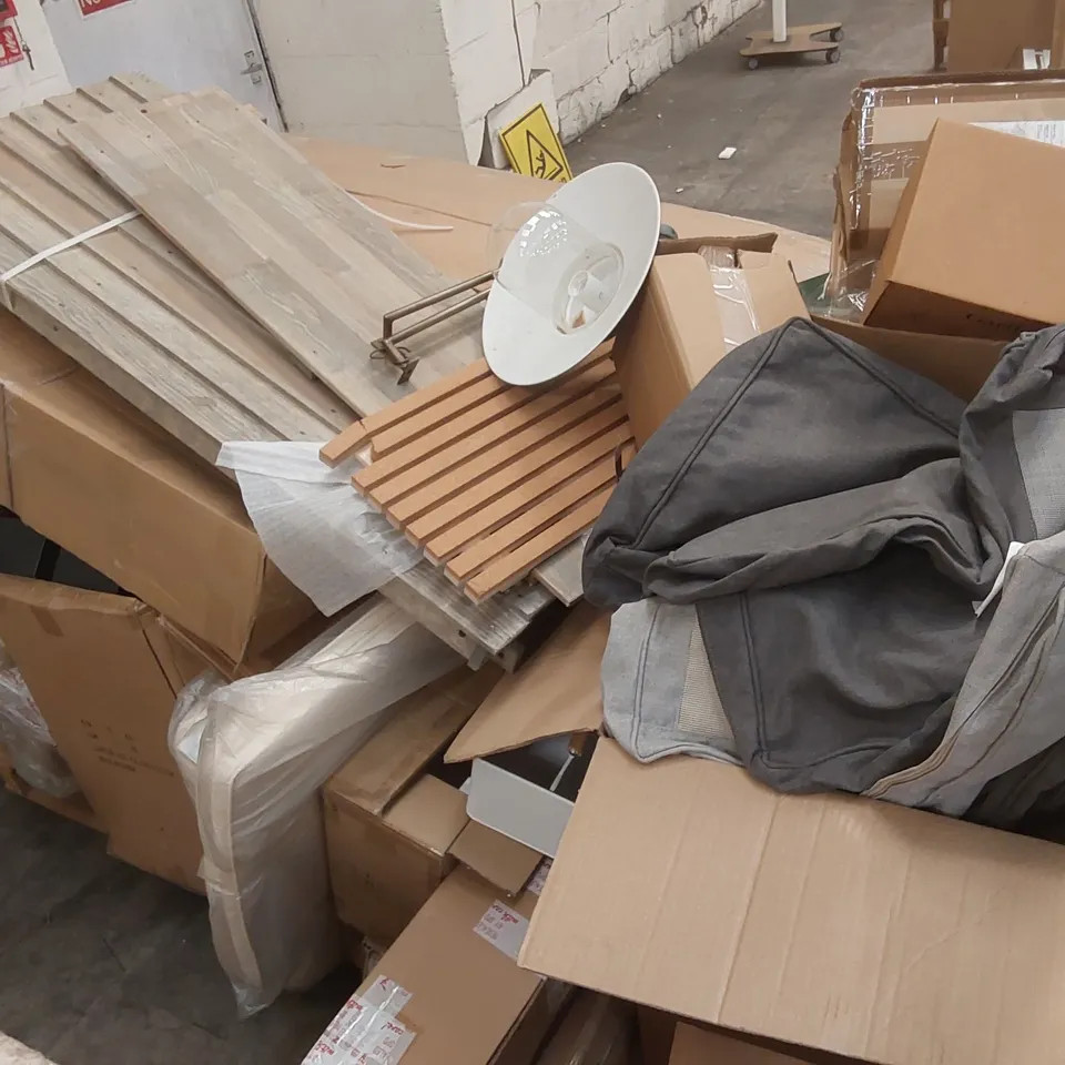 PALLET CONTAINING A VERY LARGE QUANTITY OF ASSORTED GARDEN/HOME FURNITURE AND DECORATION PARTS
