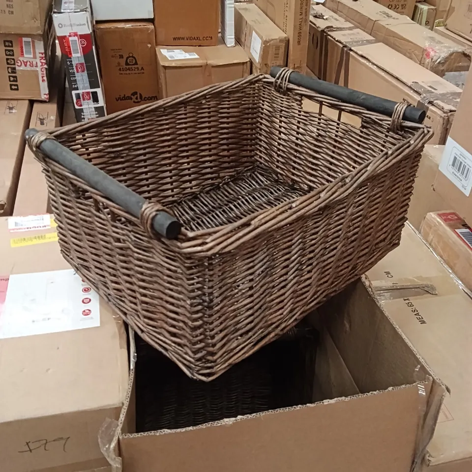 BOXED WICKER BASKETS (SET OF 2) - BROWN (1 BOX)