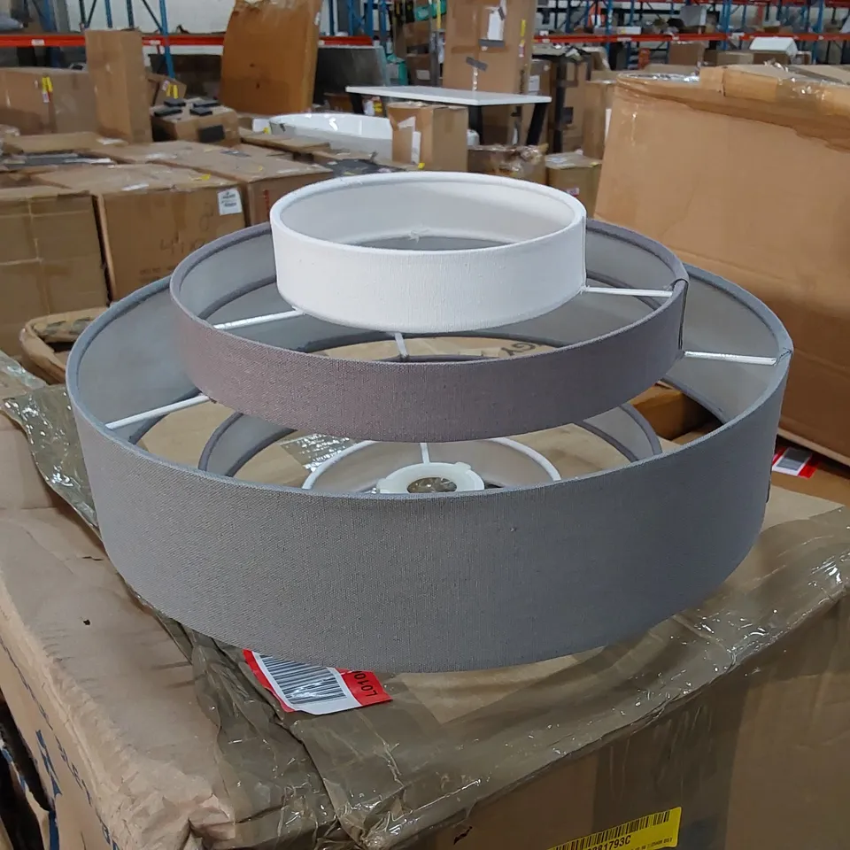 BOXED 19.5cm H LINEN DRUM PENDANT SHADE (1 BOX)