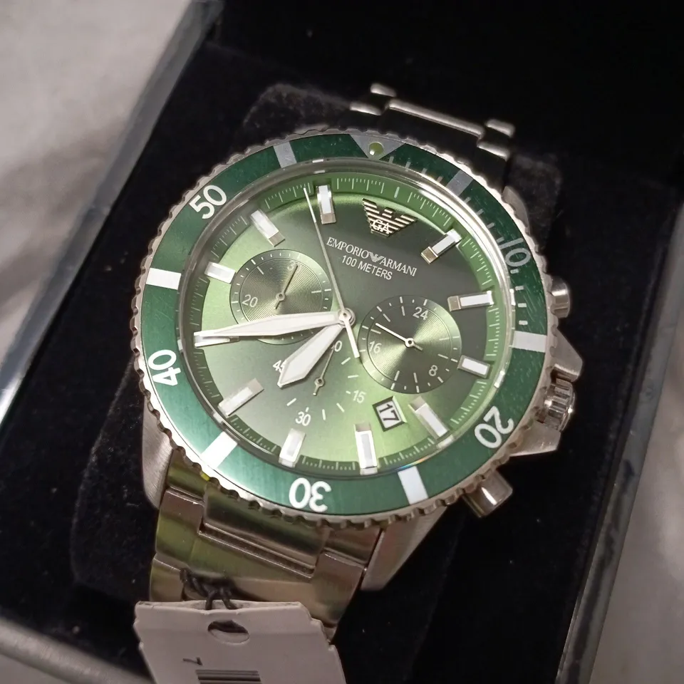 BOXED ARMANI MEN'S CLASSIC MEN'S DIVER CHRONOGRAPH WATCH | AR11500   