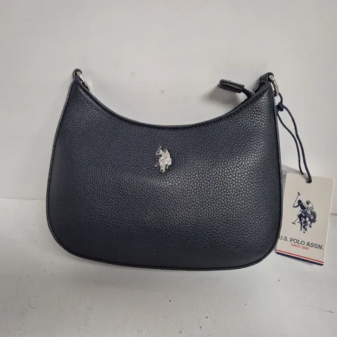 U.S. POLO ASSN. NAVY PEBBLED LEATHER HANDBAG