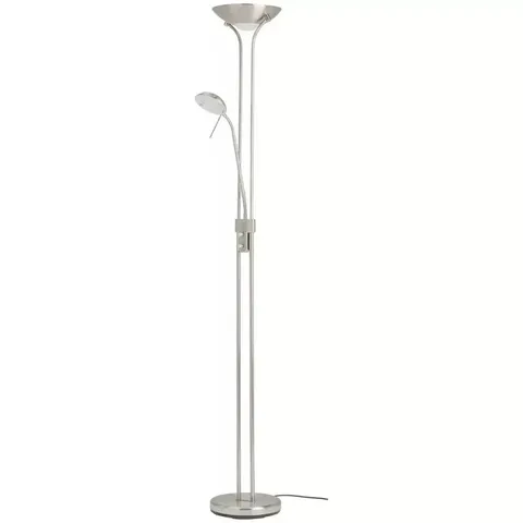 HOME FATHER & CHILD UPLIGHTER FLOOR LAMP - CHROME