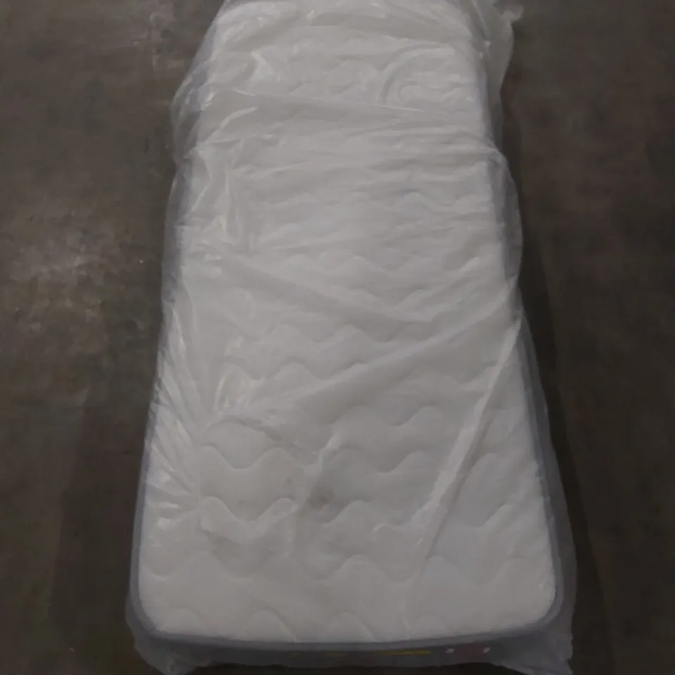 QUALITY BAGGED 2'6" SMALL SINGLE LONGLEY MEMORY FOAM OPEN COIL MATTRESS 