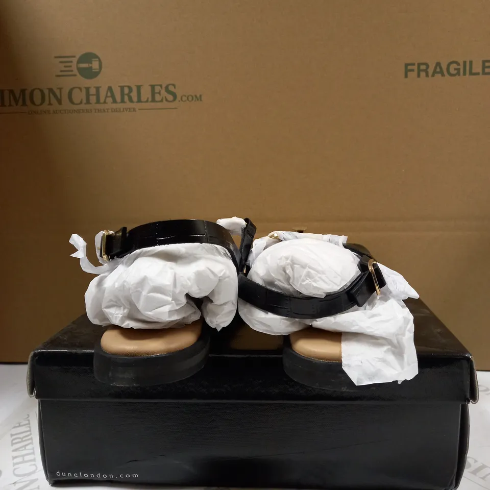 DUNE LONDON BLACK SANDAL SIZE 8