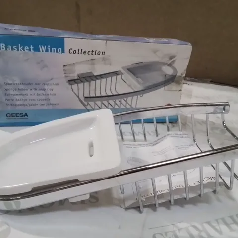 BOXED GEESA SPONGE AND SOAP HOLDER