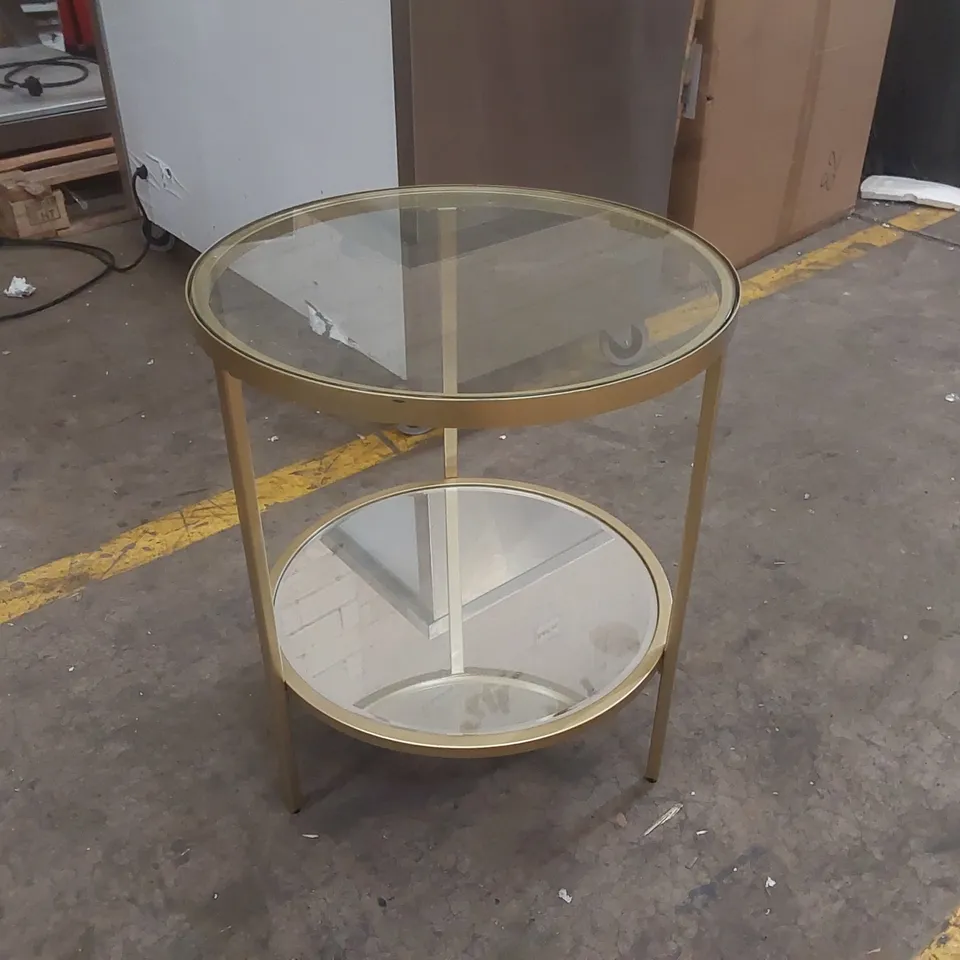 DESIGNER CHAMPAGNE SIDE TABLE