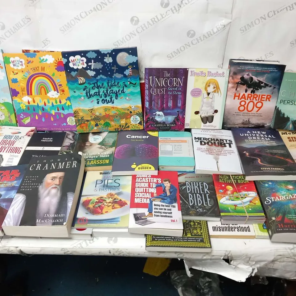 LARGE QUANTITY OF ASSORTED BOOK TITLES INCLUDE FICTION AND NON-FICTION TITLES BY AUTHORS SUCH AS;