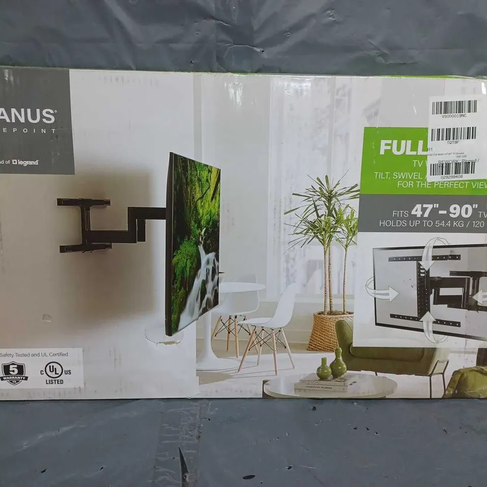 BOXED SANUS FLF325-B2 FULL MOTION 47-90" TV BRACKET RRP £129.99