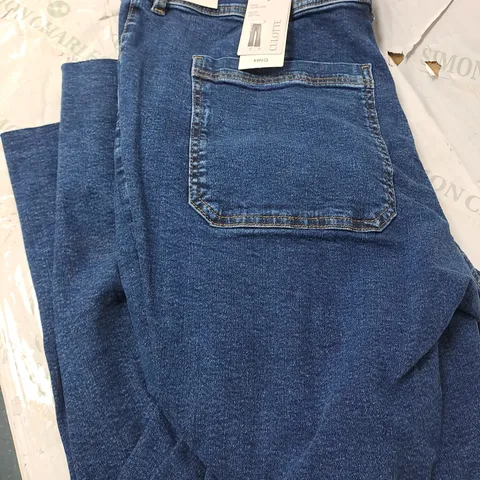 MNG CULOTTE HIGH WAIST LOOSE FIT ANKLE LENGTH JEANS - EUR 52