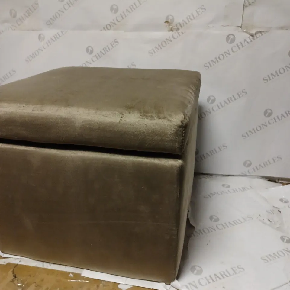 ALISON CORK SQUARE VELVET FOOT STOOL
